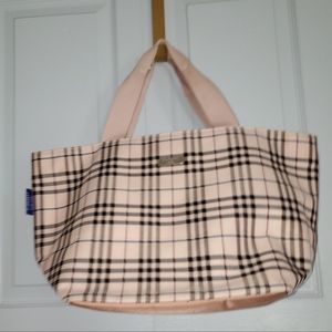 Burberry Auth. Pink Tote Shoulder Bag made in London)